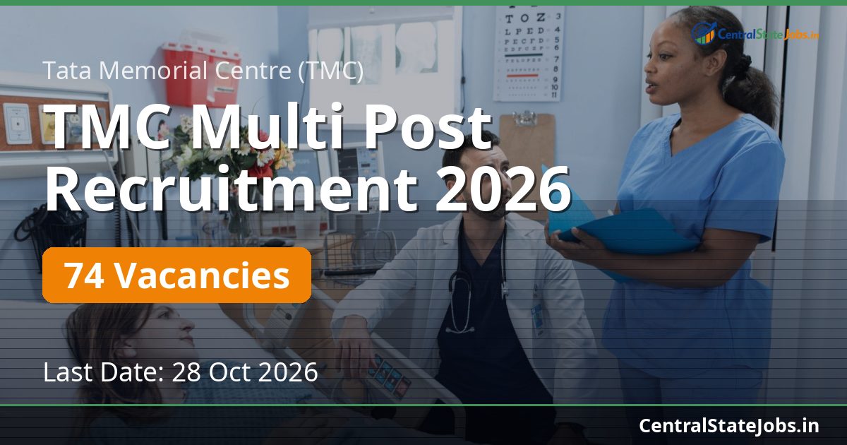 TMC Multi Post Recruitment 2026 — 74 Vacancies