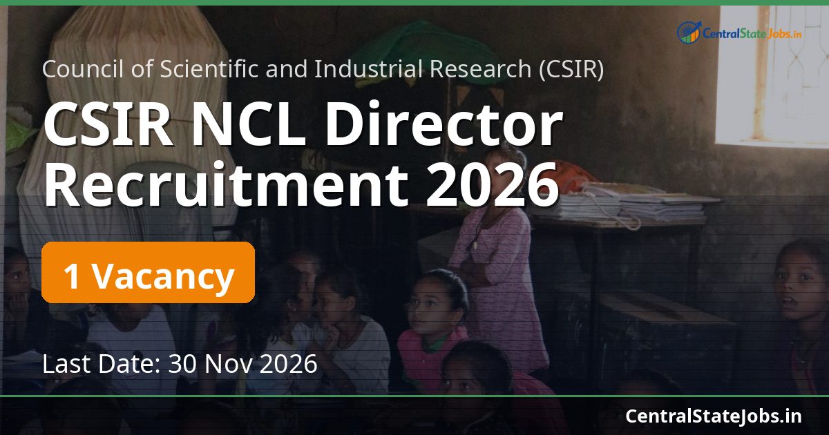 CSIR NCL Director Recruitment 2026