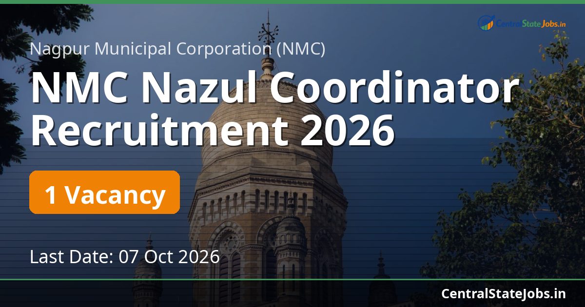 NMC Nazul Coordinator Recruitment 2026