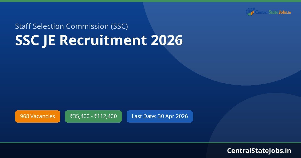 SSC JE Recruitment 2026
