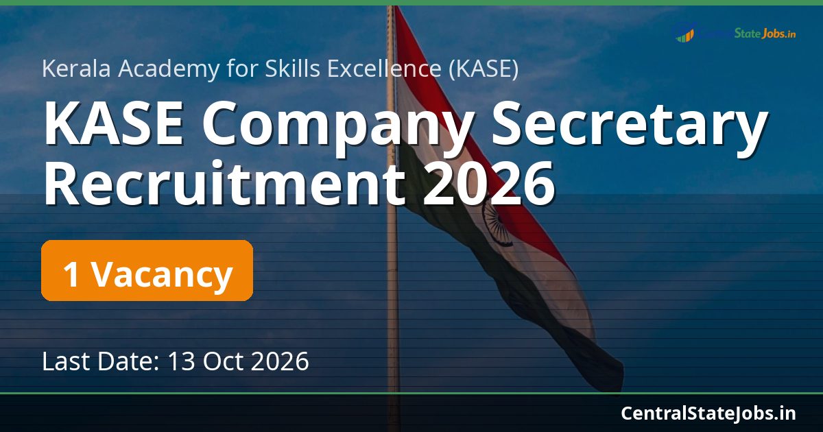 KASE Company Secretary Recruitment 2026