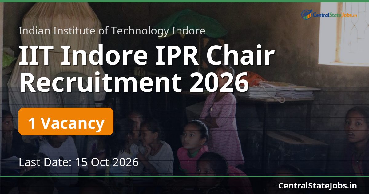 IIT Indore IPR Chair Recruitment 2026