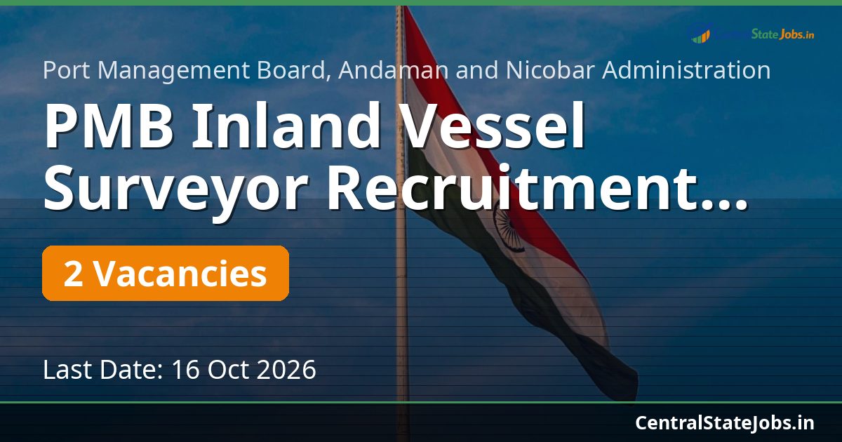 PMB Inland Vessel Surveyor Recruitment 2026