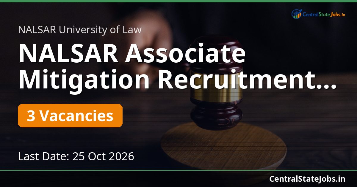 NALSAR Associate Mitigation Recruitment 2026