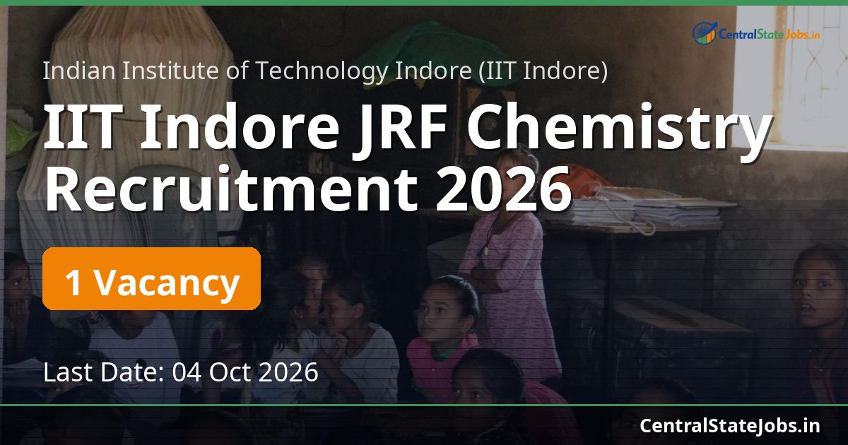 IIT Indore JRF Chemistry Recruitment 2026