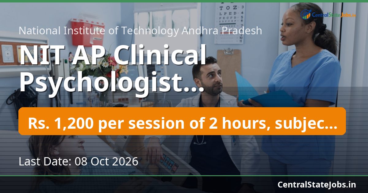 NIT AP Clinical Psychologist Recruitment 2026
