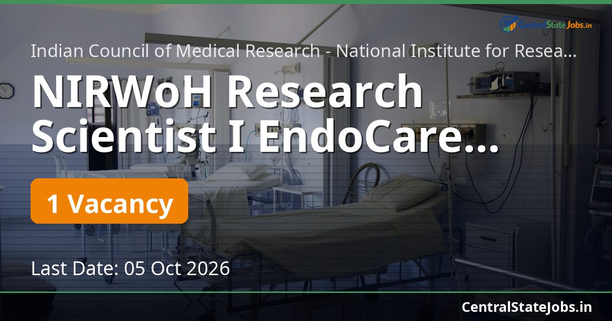 NIRWoH Research Scientist I EndoCare India 2026