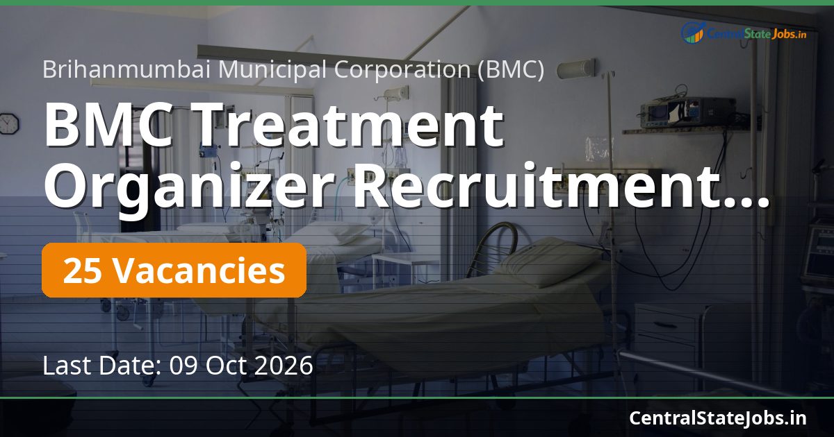 BMC Treatment Organizer Recruitment 2026