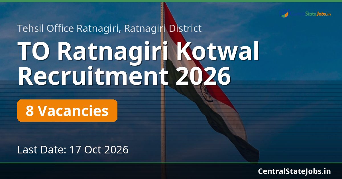 TO Ratnagiri Kotwal Recruitment 2026