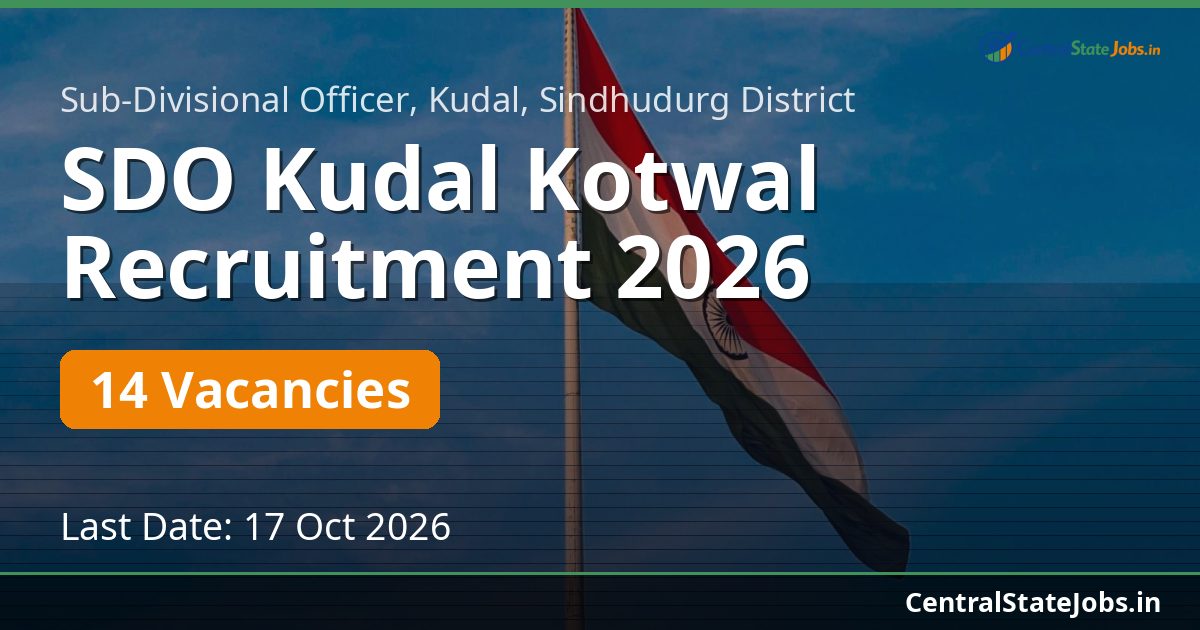 SDO Kudal Kotwal Recruitment 2026
