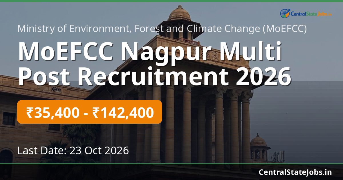 MoEFCC Nagpur Multi Post Recruitment 2026