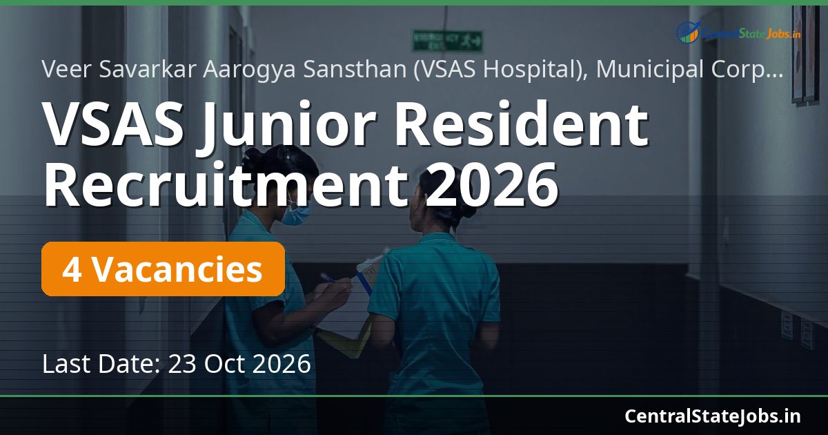 VSAS Junior Resident Recruitment 2026
