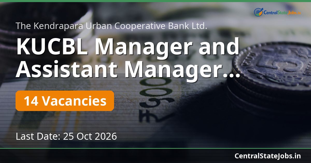 KUCBL Manager and Assistant Manager Recruitment 2026