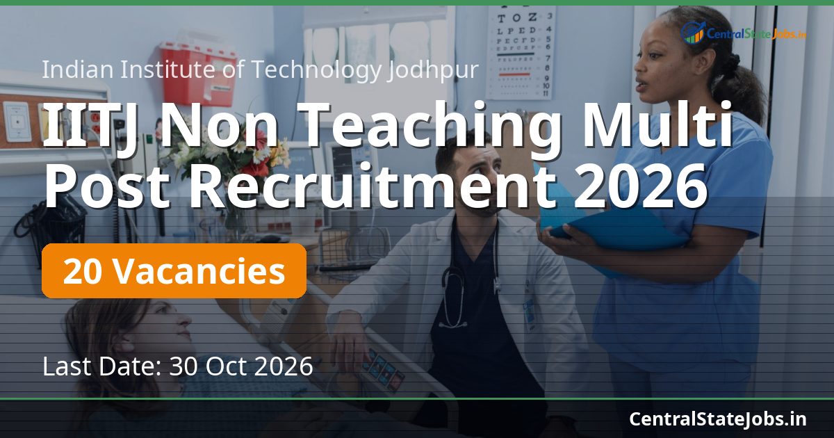 IITJ Non Teaching Multi Post Recruitment 2026