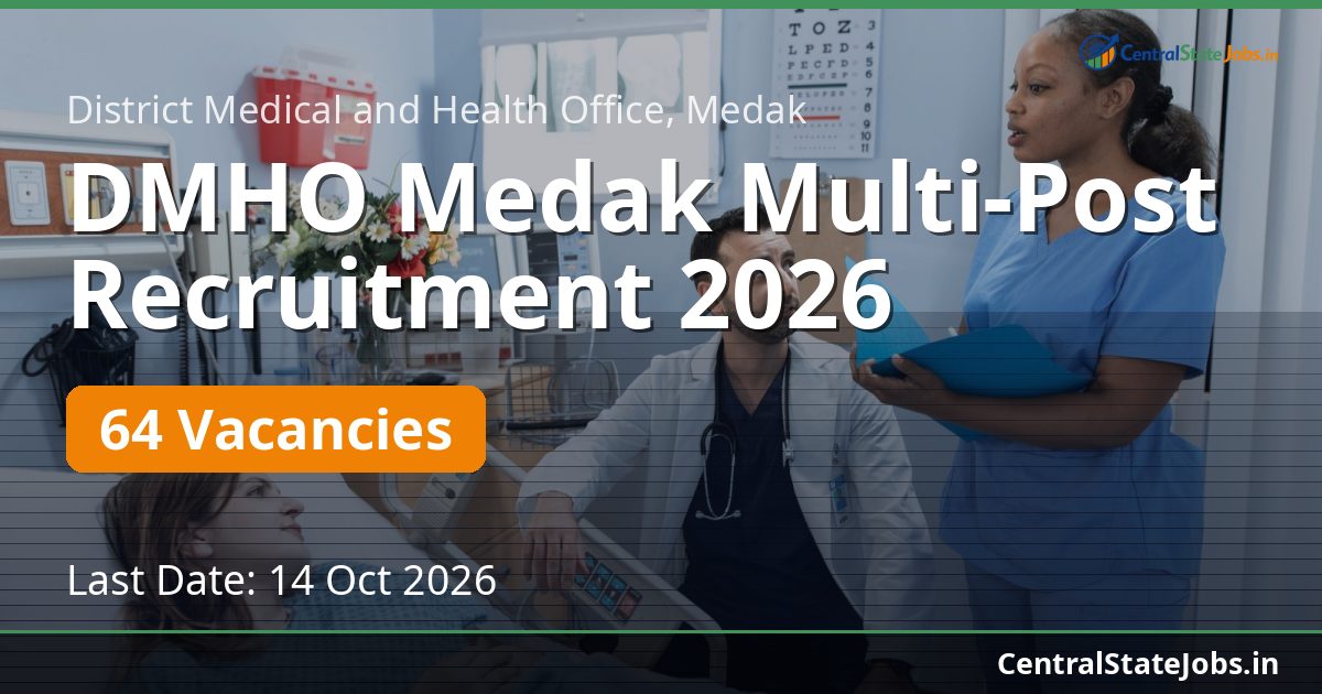 DMHO Medak Multi-Post Recruitment 2026 — 64 Vacancies