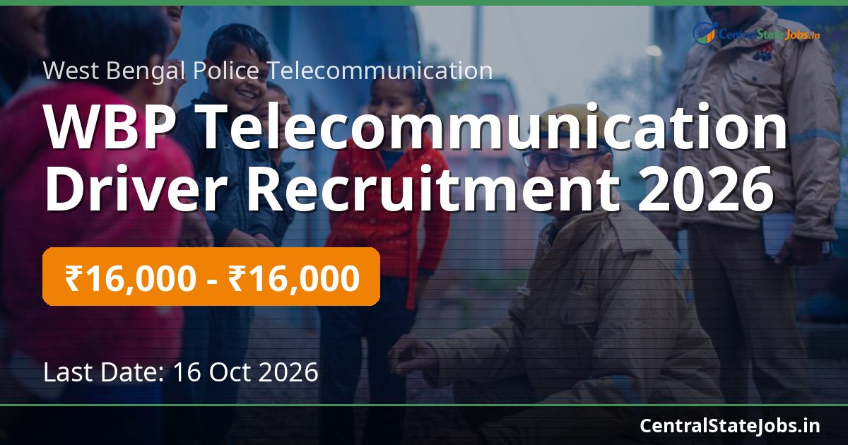 WBP Telecommunication Driver Recruitment 2026