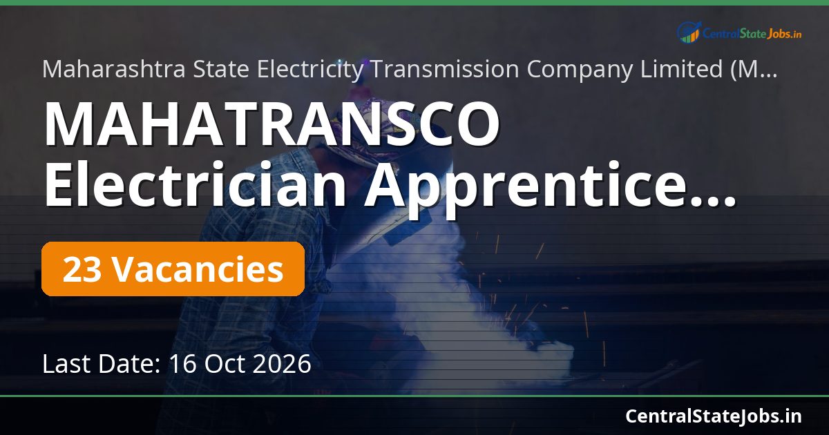 MAHATRANSCO Electrician Apprentice Recruitment 2026