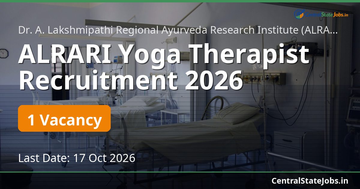 ALRARI Yoga Therapist Recruitment 2026