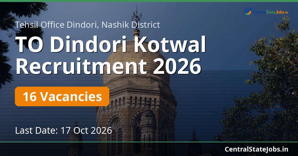 TO Dindori Kotwal Recruitment 2026