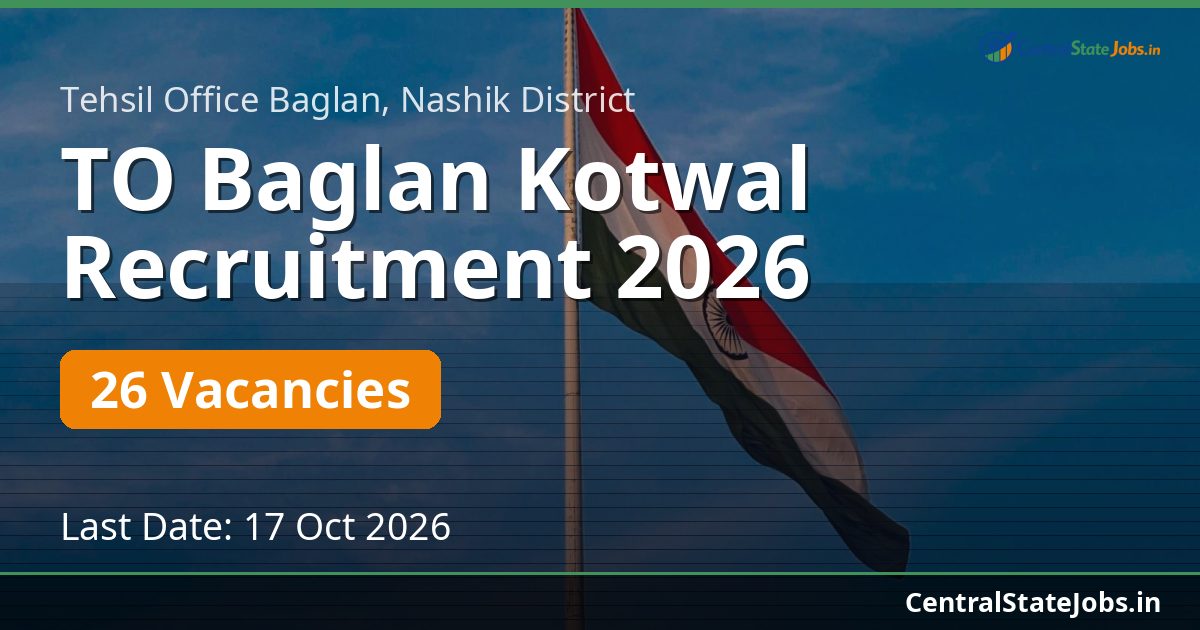 TO Baglan Kotwal Recruitment 2026