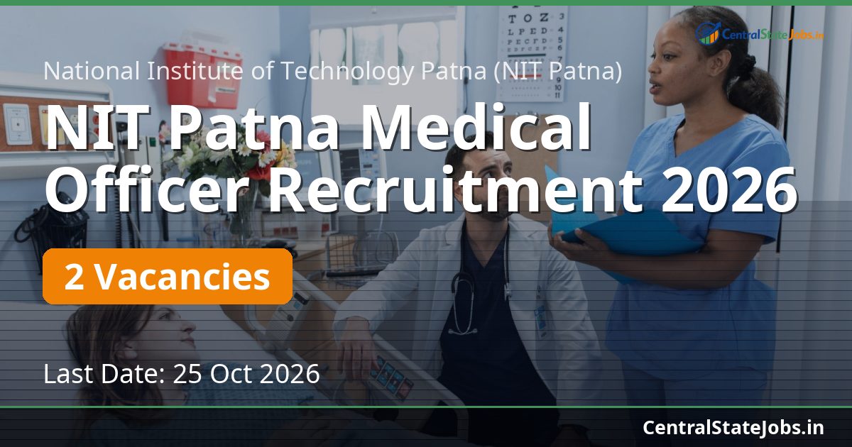 NIT Patna Medical Officer Recruitment 2026