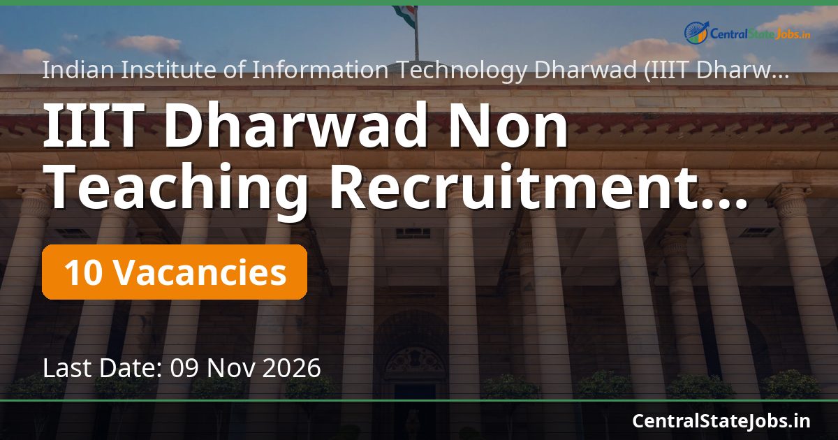 IIIT Dharwad Non Teaching Recruitment 2026
