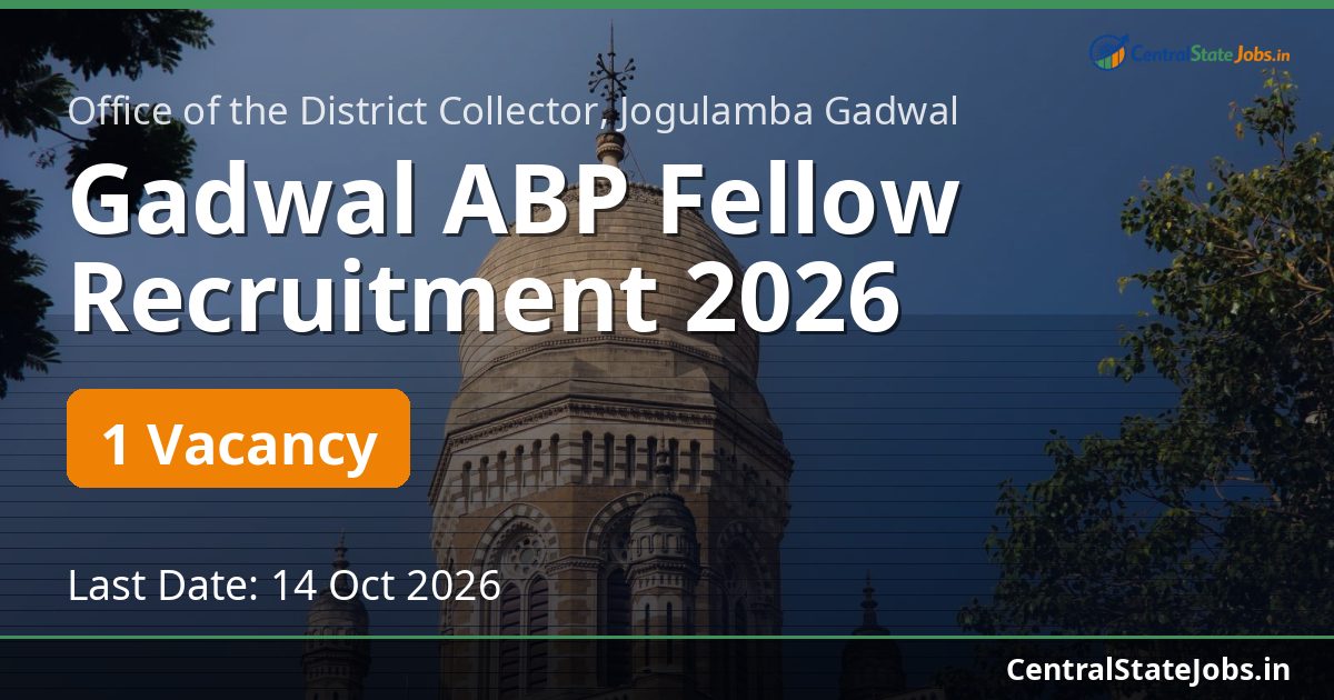 Gadwal ABP Fellow Recruitment 2026
