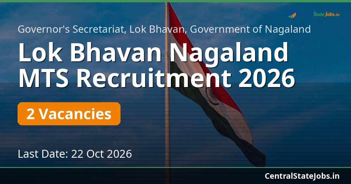 Lok Bhavan Nagaland MTS Recruitment 2026
