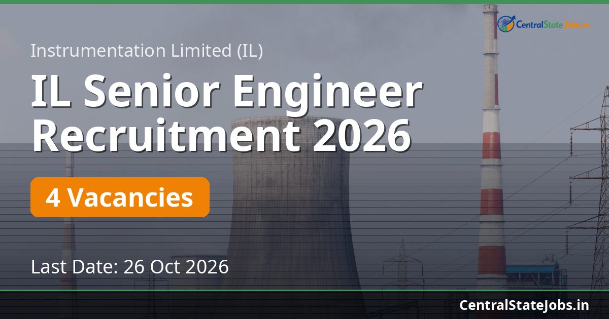 IL Senior Engineer Recruitment 2026