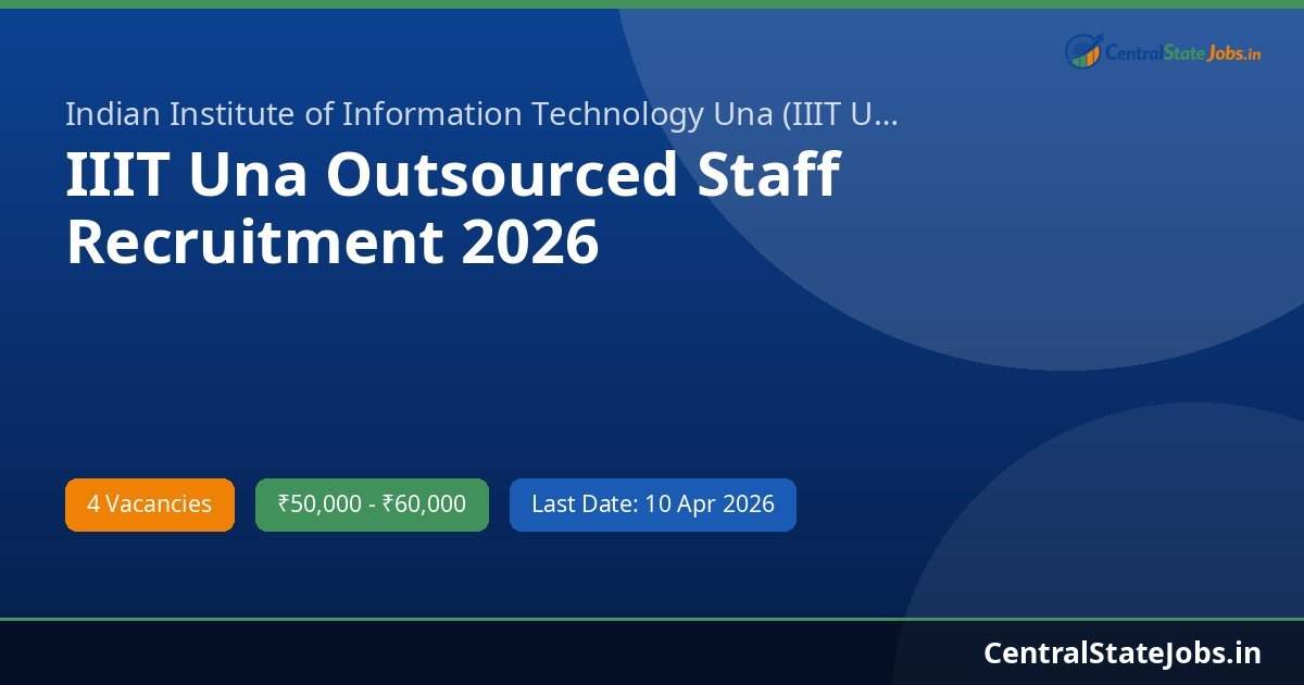 IIIT Una Outsourced Staff Recruitment 2026