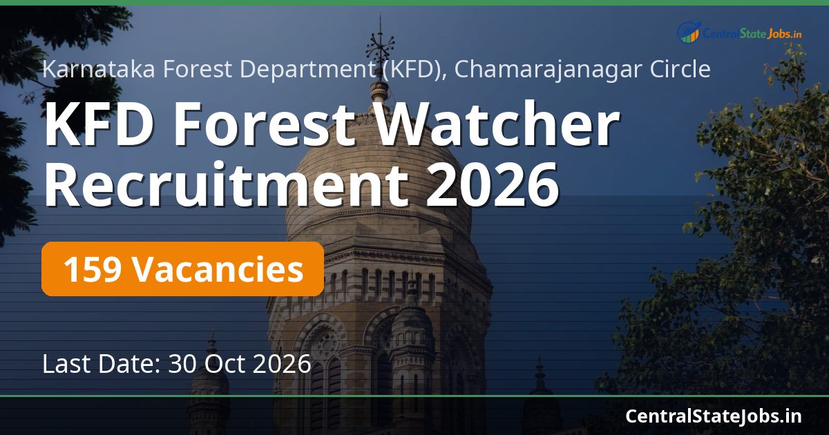 KFD Forest Watcher Recruitment 2026 — 159 Vacancies