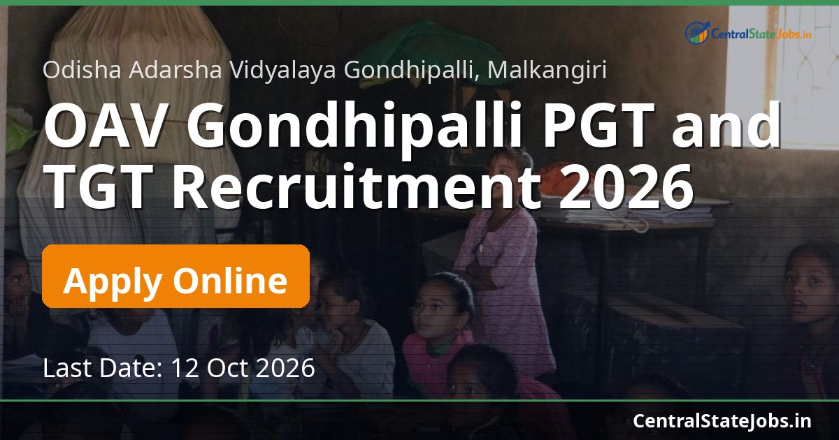 OAV Gondhipalli PGT and TGT Recruitment 2026