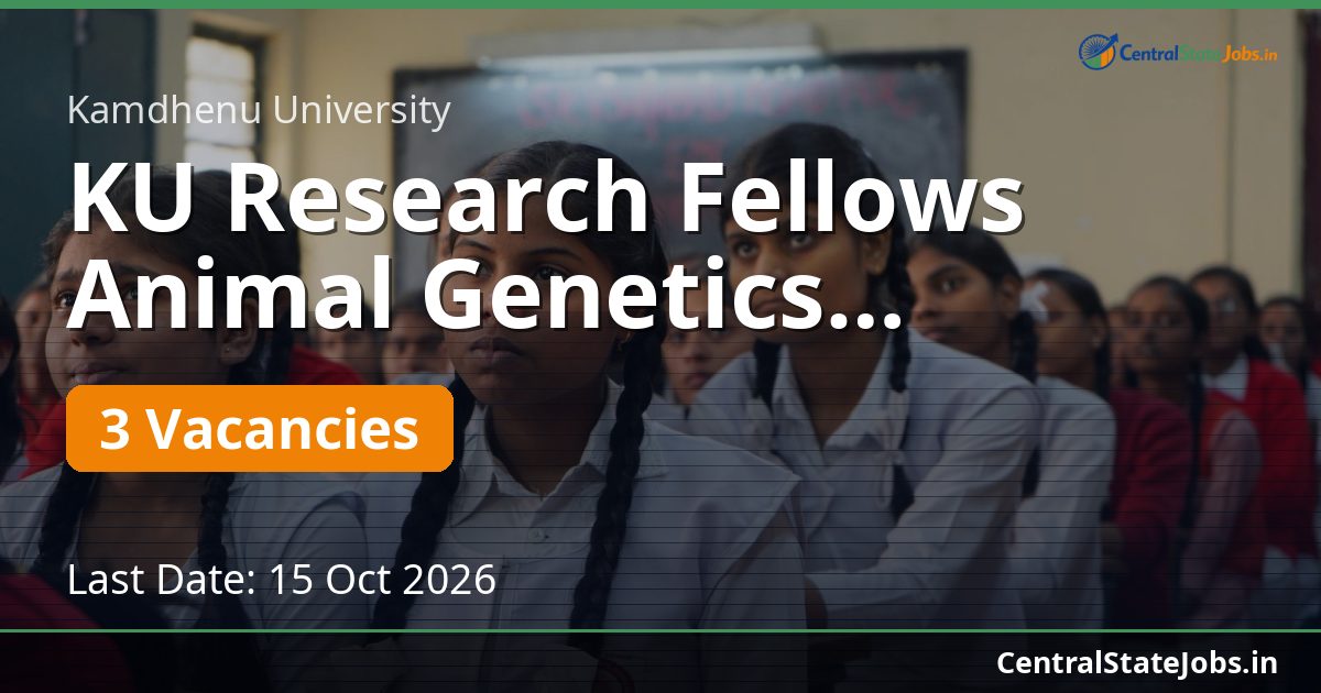 KU Research Fellows Animal Genetics Recruitment 2026