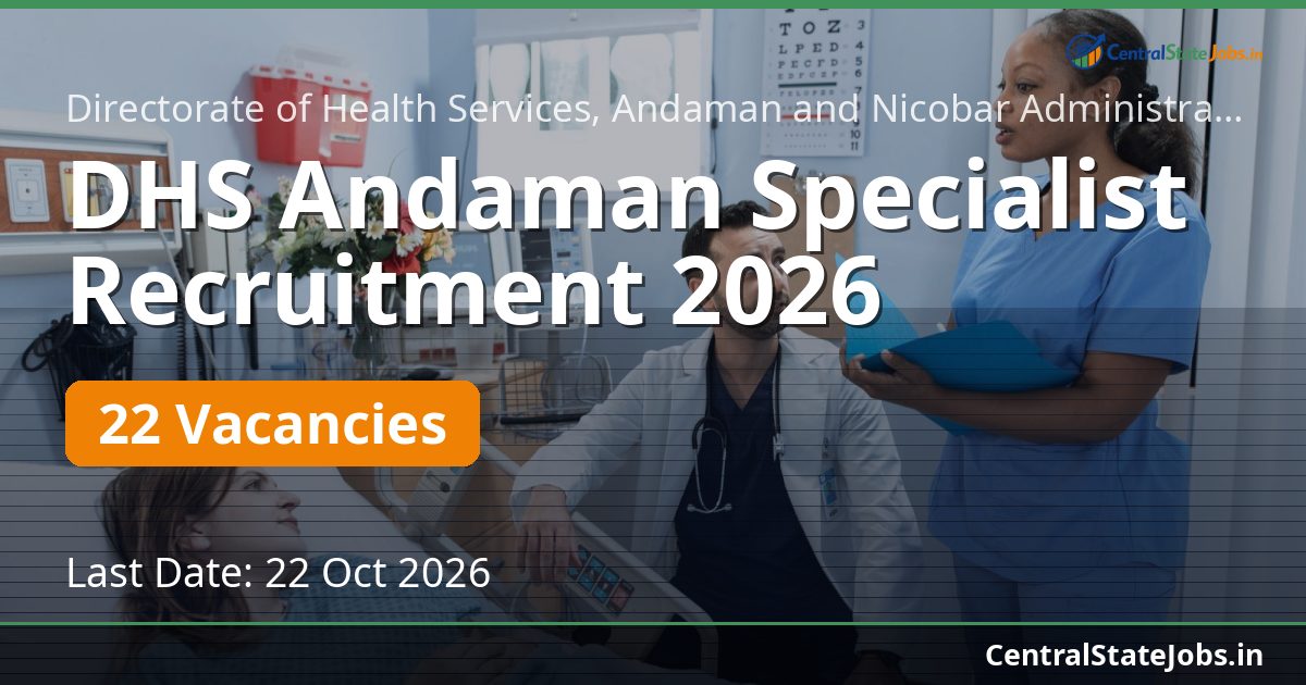 DHS Andaman Specialist Recruitment 2026