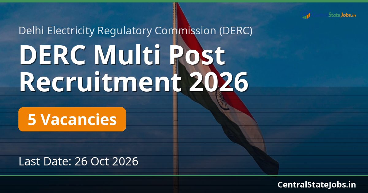 DERC Multi Post Recruitment 2026