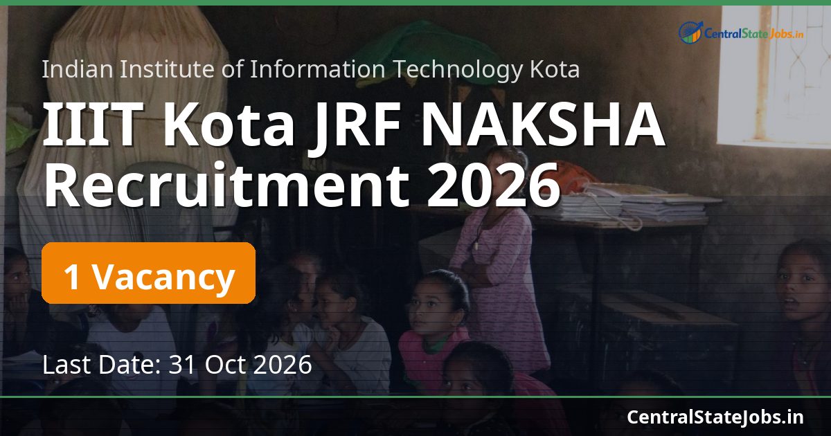 IIIT Kota JRF NAKSHA Recruitment 2026