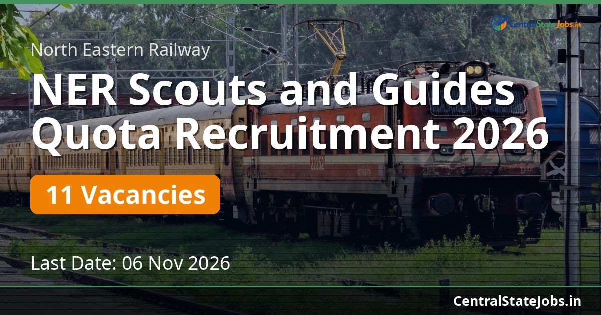 NER Scouts and Guides Quota Recruitment 2026