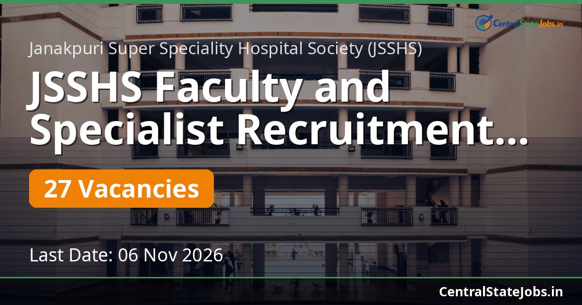 JSSHS Faculty and Specialist Recruitment 2026