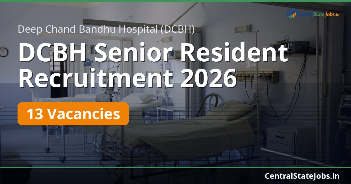 DCBH Senior Resident Recruitment 2026