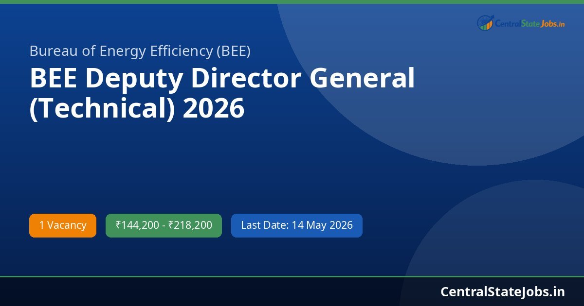BEE Deputy Director General (Technical) 2026