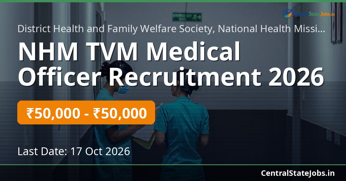 NHM TVM Medical Officer Recruitment 2026