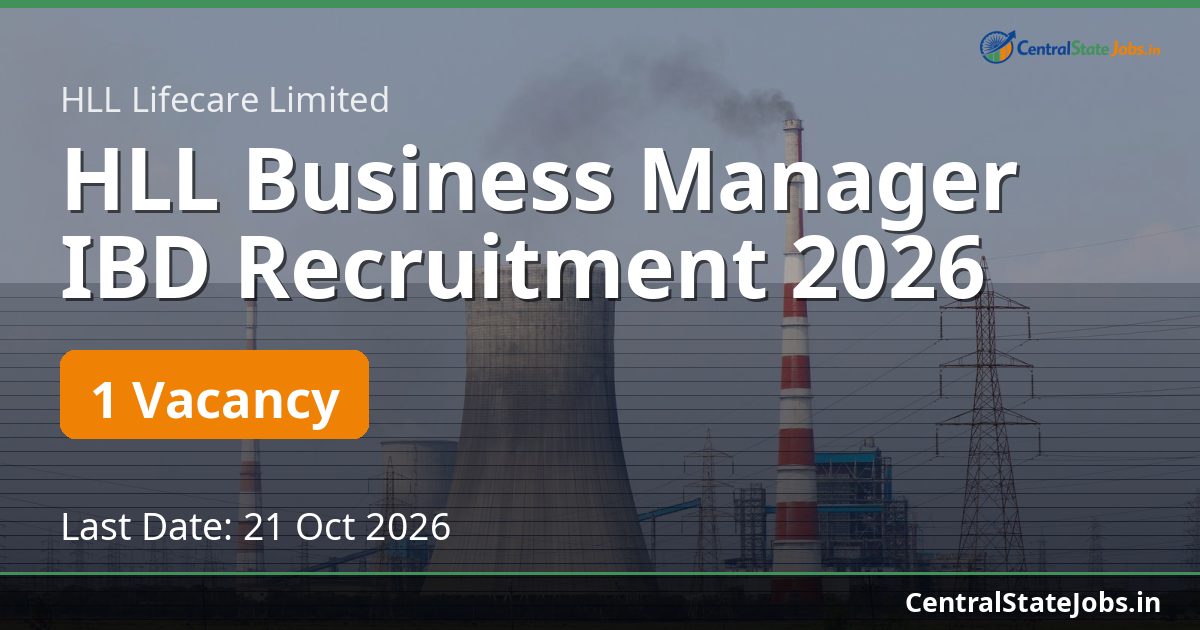 HLL Business Manager IBD Recruitment 2026