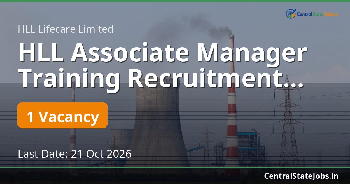 HLL Associate Manager Training Recruitment 2026