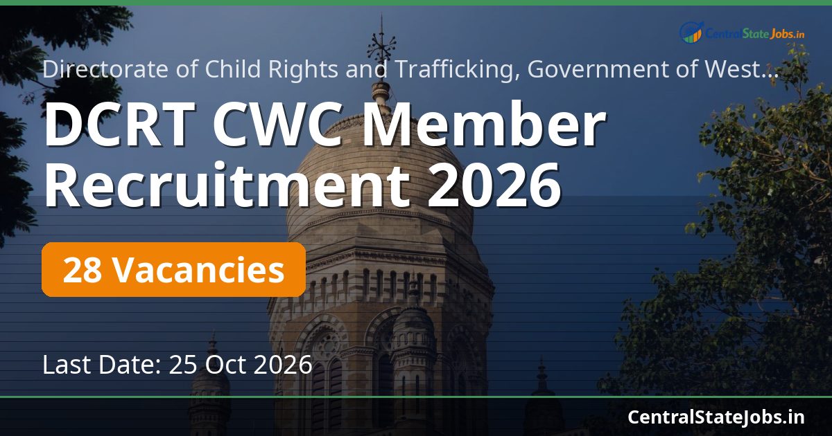 DCRT CWC Member Recruitment 2026