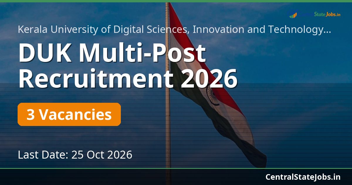 DUK Multi-Post Recruitment 2026