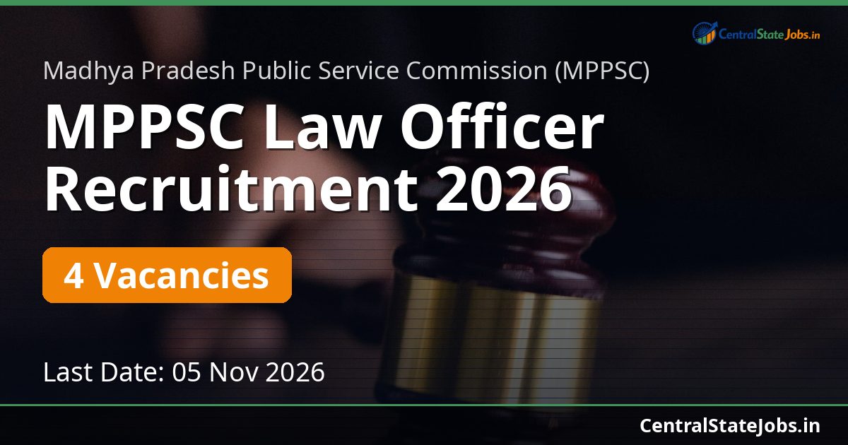 MPPSC Law Officer Recruitment 2026