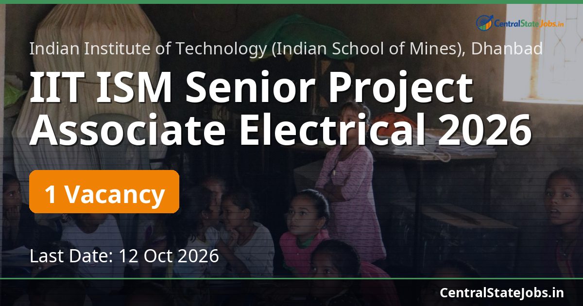 IIT ISM Senior Project Associate Electrical 2026