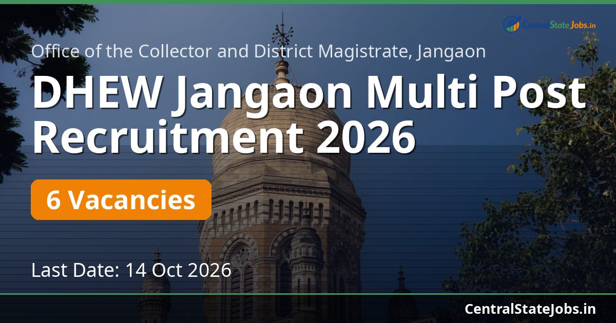 DHEW Jangaon Multi Post Recruitment 2026