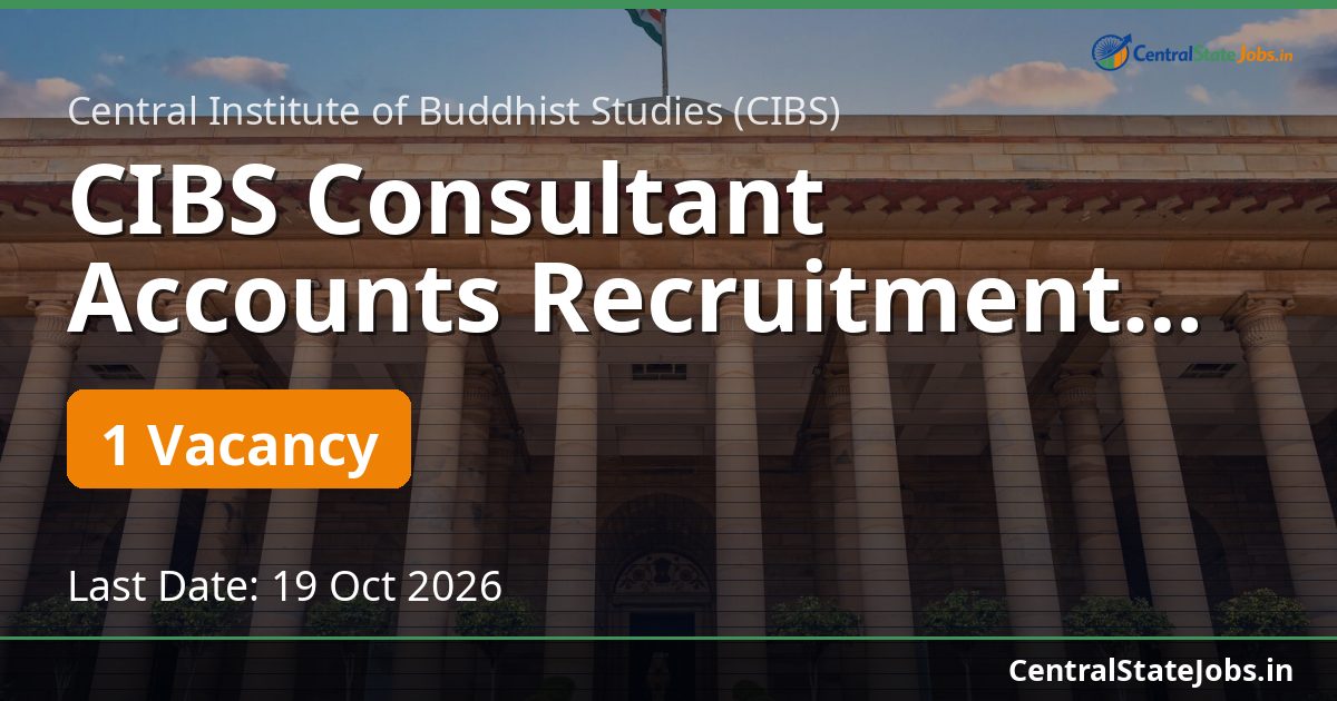 CIBS Consultant Accounts Recruitment 2026