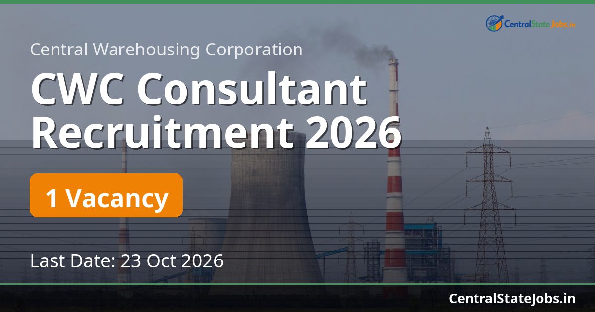 CWC Consultant Recruitment 2026